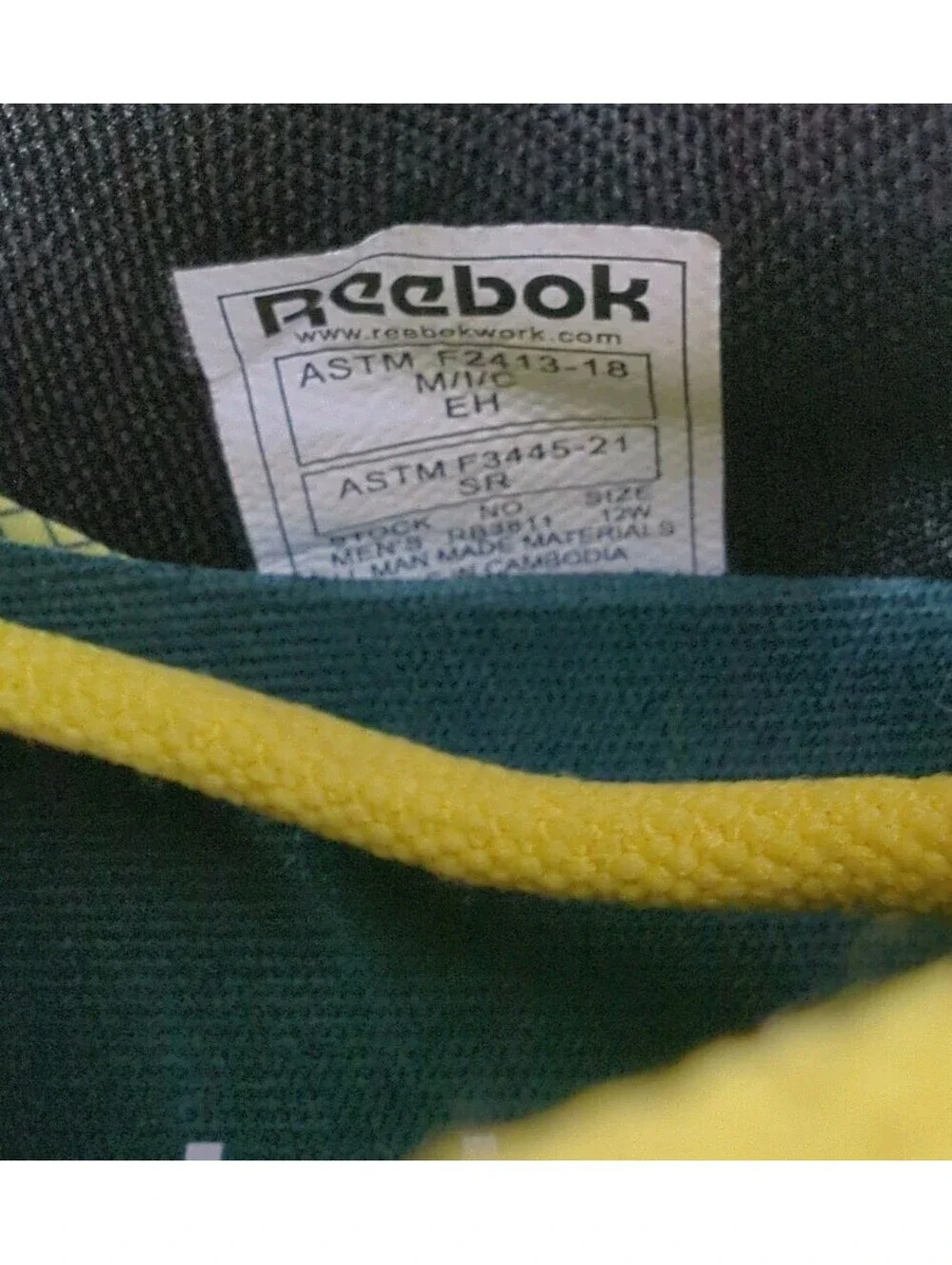 REEBOK FE4 ADVENTURE WORK SHOES COMPOSITE TOE BOOTS RB3611 MEN 12 WIDE ASTM ANSI